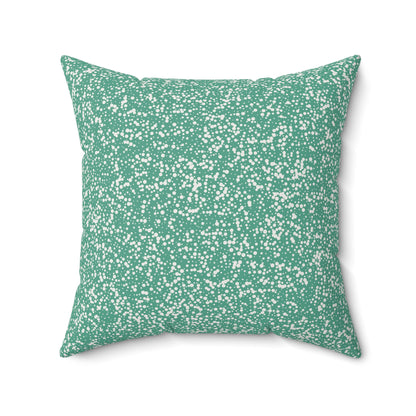 Mint Noise Drift - Faux Suede Square Pillow