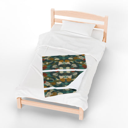 Midnight Forest Canopy - Velveteen Plush Blanket