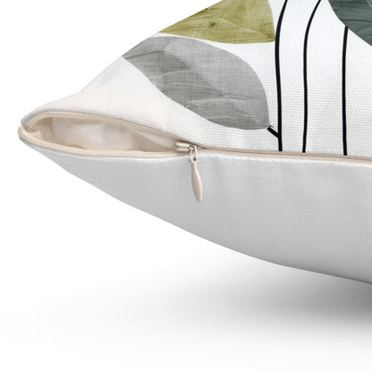 Blush Canopy Botanical - Spun Polyester Square Pillow