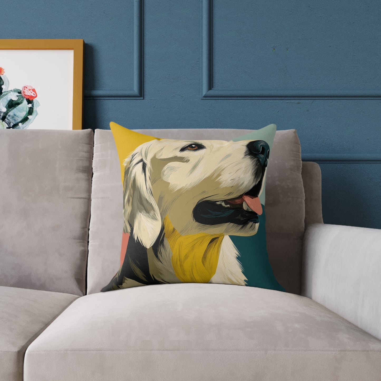 Golden Daydream - Square Poly Canvas Pillow