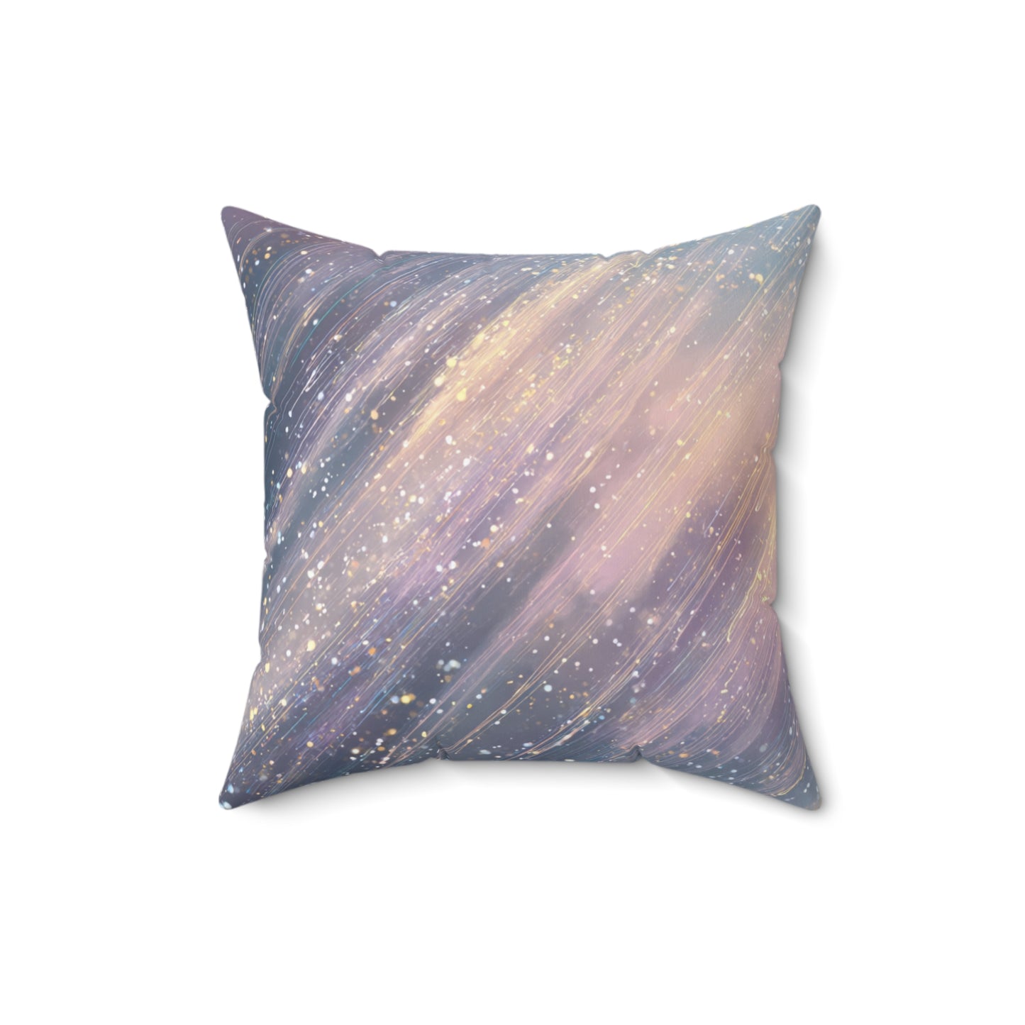 Stardust Vertical Drift - Spun Polyester Square Pillow