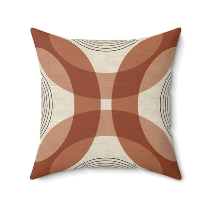 Retro Curve - Spun Polyester Square Pillow