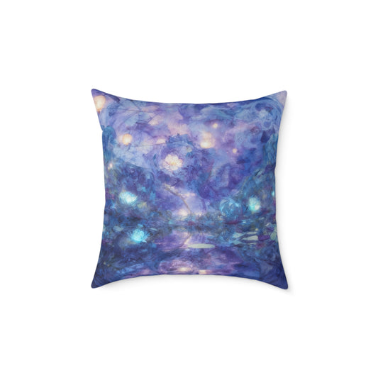 Celestial Dream Nebula - Square Poly Canvas Pillow