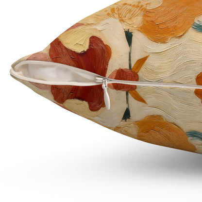 Autumn Bloom Tapestry - Spun Polyester Square Pillow