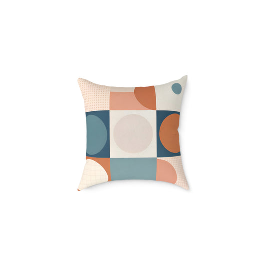 Mod Dot - Square Poly Canvas Pillow