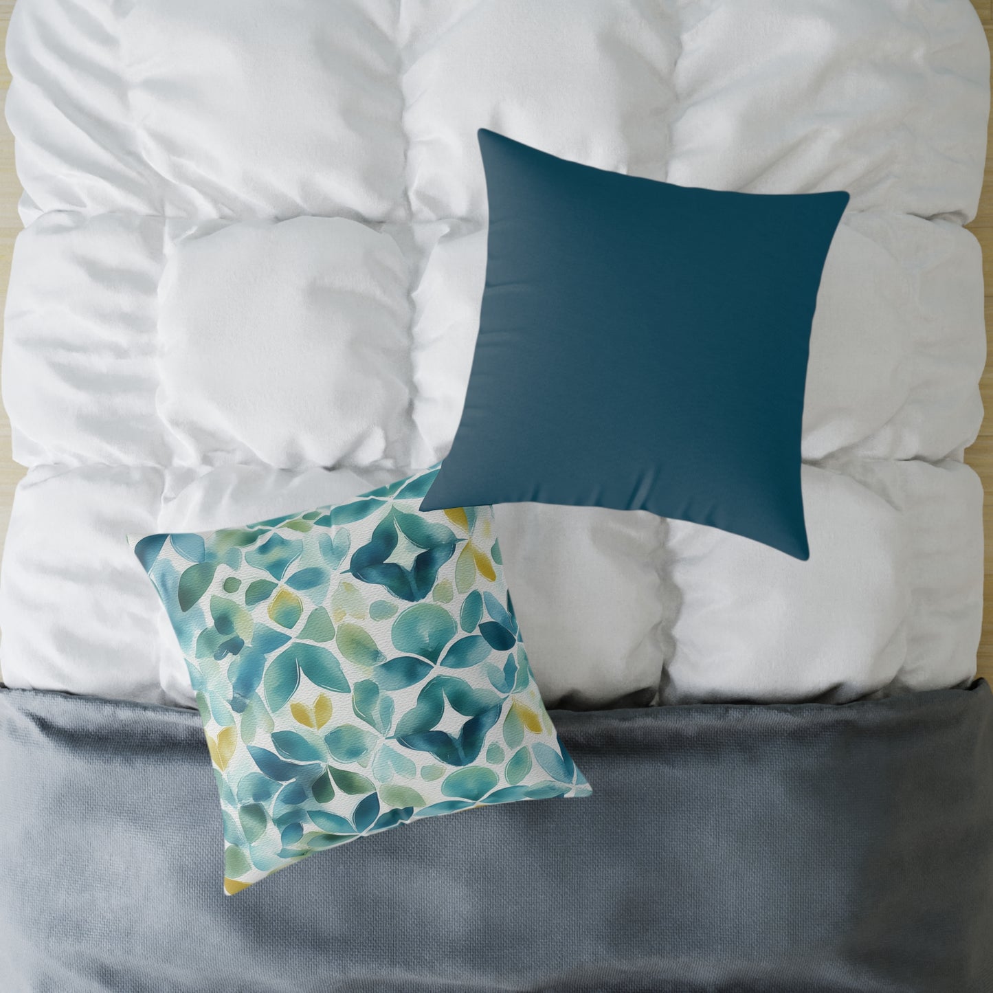 Sicilian Sea Glass - Square Poly Canvas Pillow