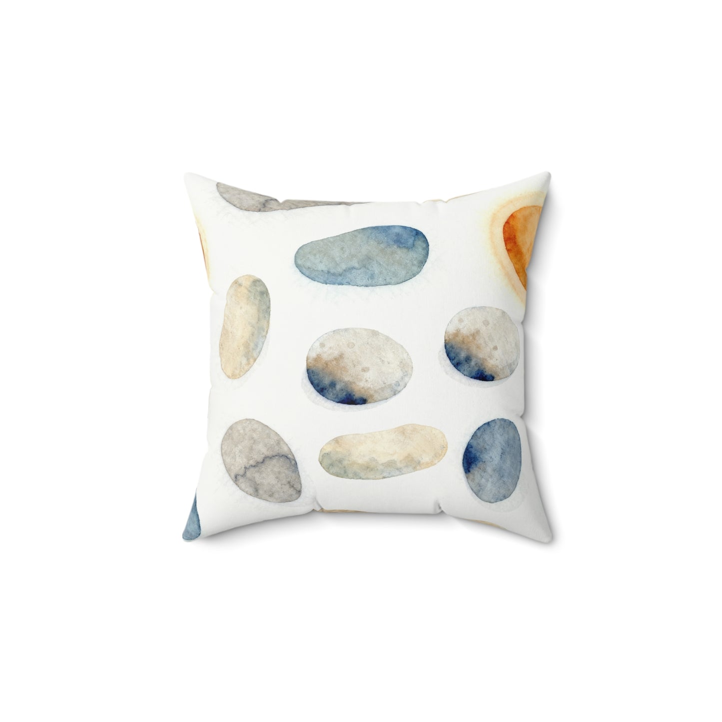 Warm River Stones - Faux Suede Square Pillow
