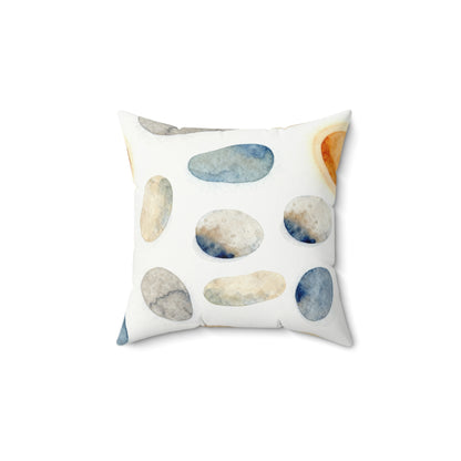 Warm River Stones - Faux Suede Square Pillow
