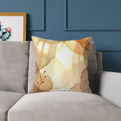 Autumn Glow Canopy - Square Poly Canvas Pillow