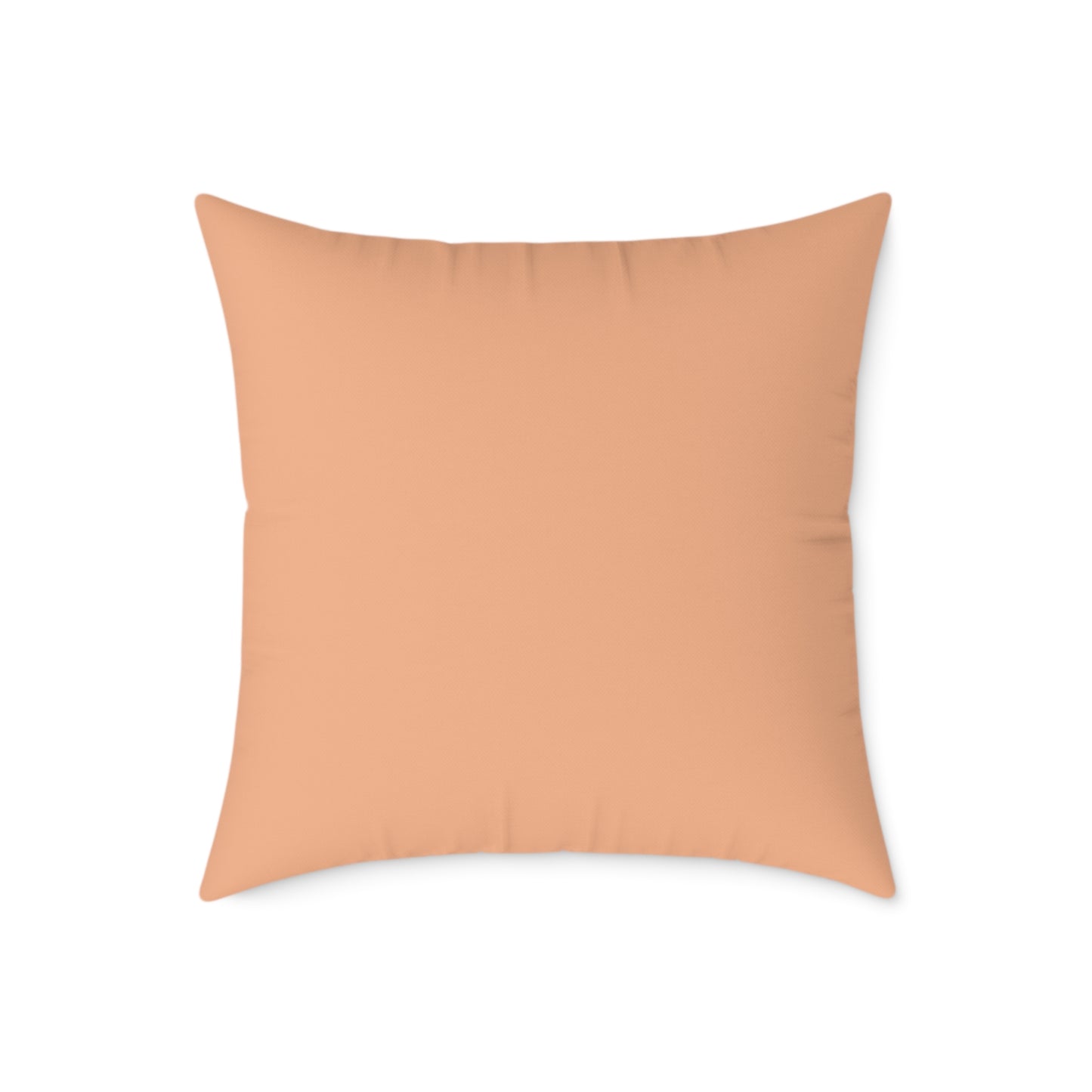 Loom Lines - Coral - Square Poly Canvas Pillow