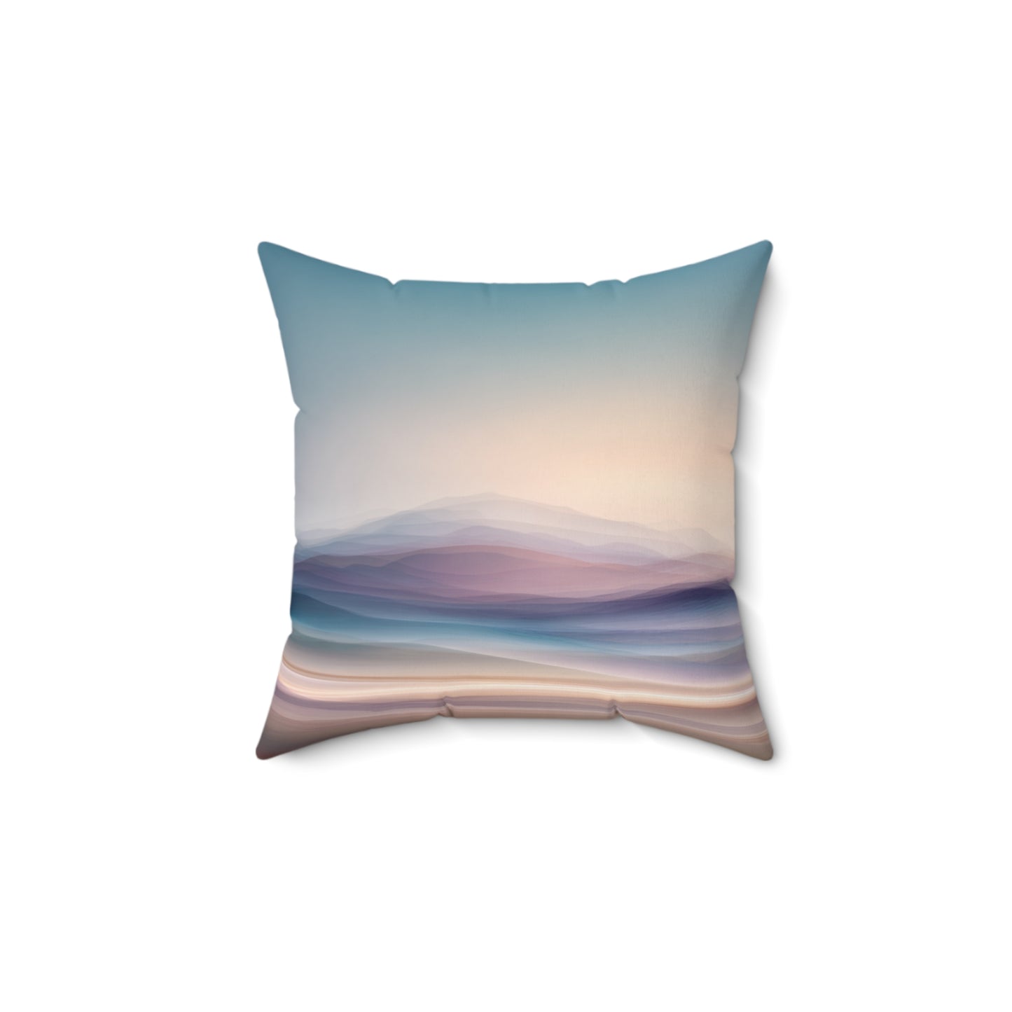 Horizon Fog Fade - Faux Suede Square Pillow