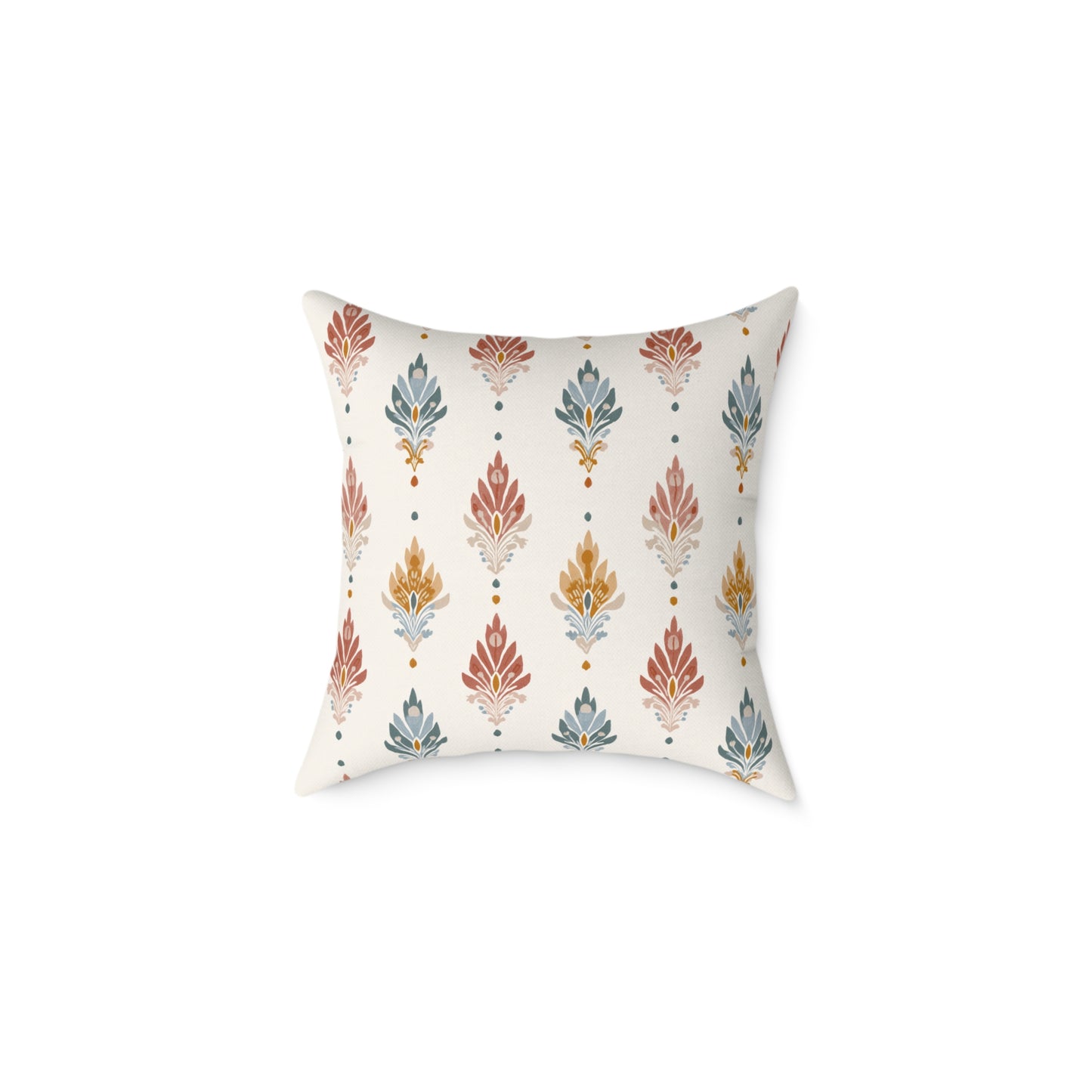Tribal Bloom Crest - Square Poly Canvas Pillow
