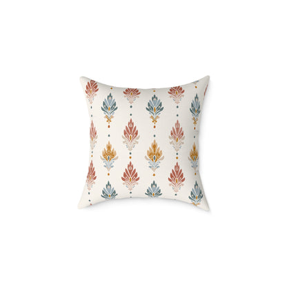 Tribal Bloom Crest - Square Poly Canvas Pillow