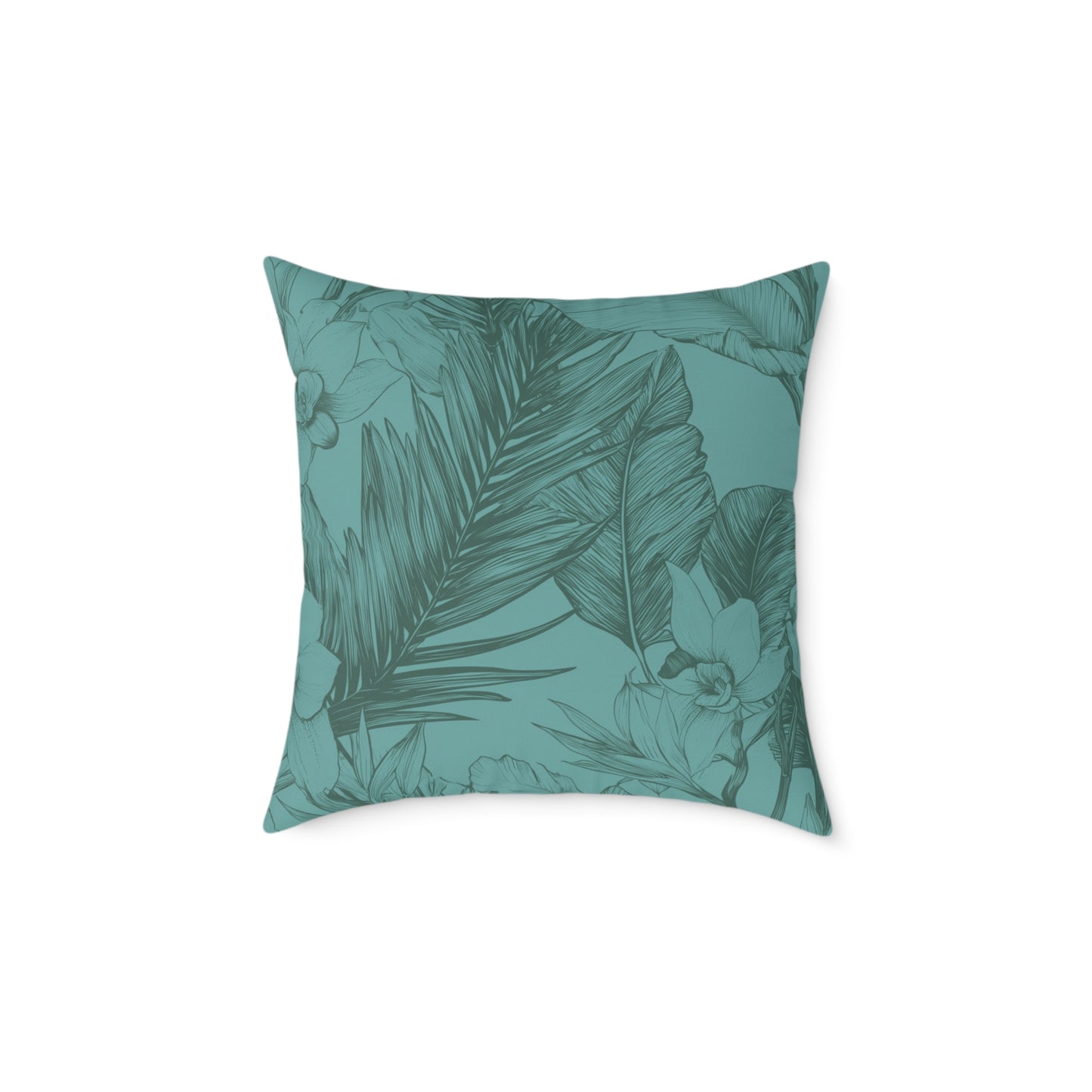 Ocean Grove Sketch - Square Poly Canvas Pillow