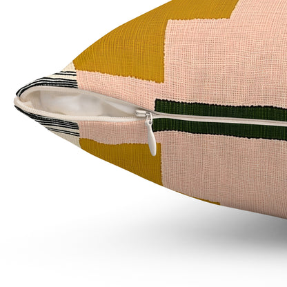 Colorblock Rhythm - Spun Polyester Square Pillow