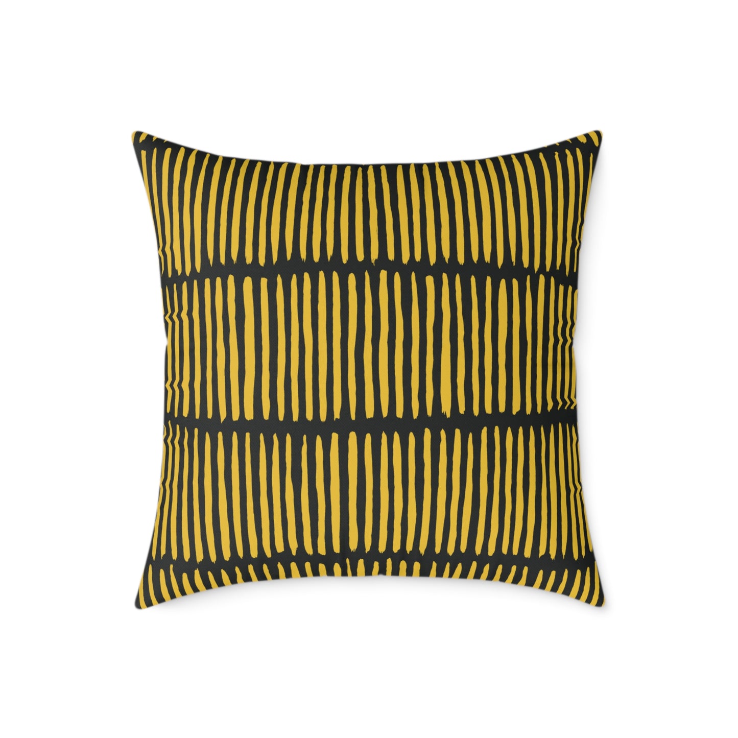 Loom Lines - Harvest - Square Poly Canvas Pillow