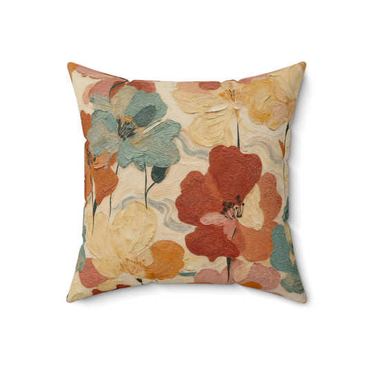 Autumn Bloom Tapestry - Spun Polyester Square Pillow