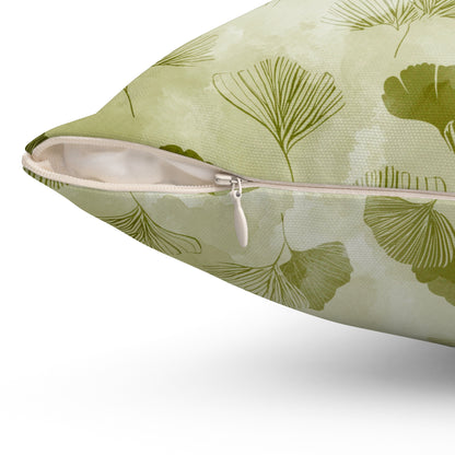 Olive Mist Forest - Spun Polyester Square Pillow