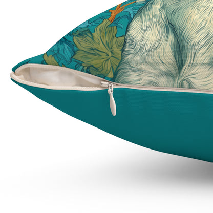 Spring Garden Pointer - Spun Polyester Square Pillow