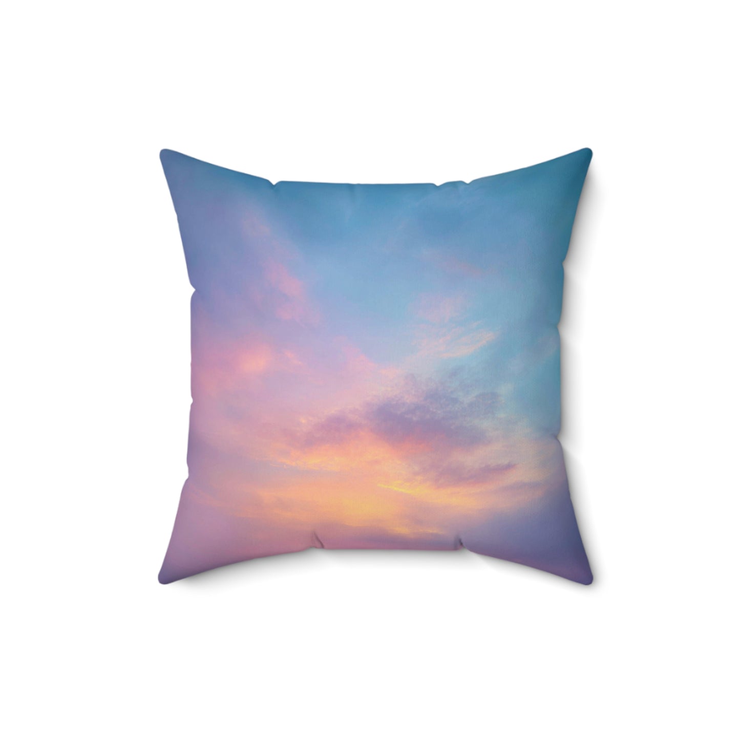 Pastel Dawn Horizon - Faux Suede Square Pillow