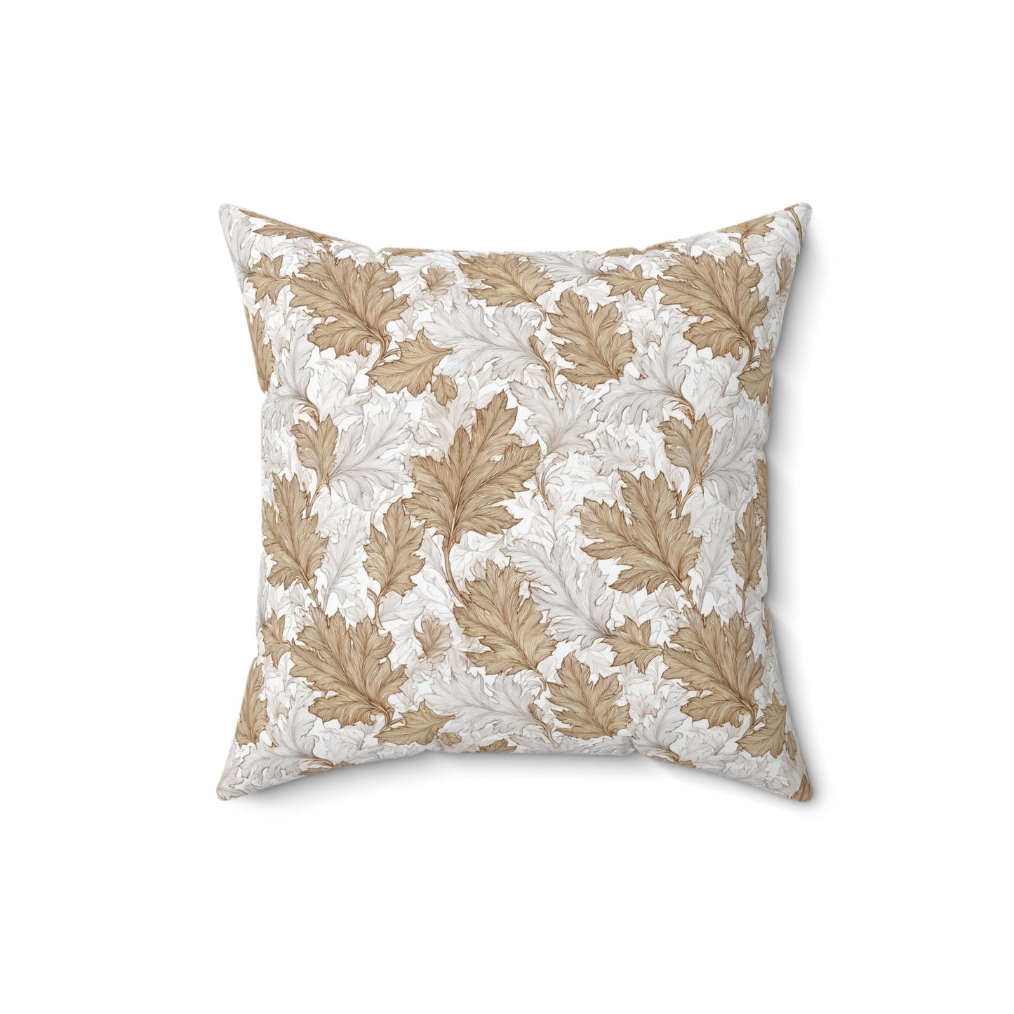 Golden Oak Damask - Spun Polyester Square Pillow