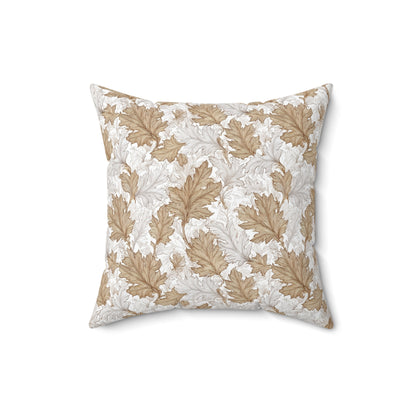 Golden Oak Damask - Spun Polyester Square Pillow
