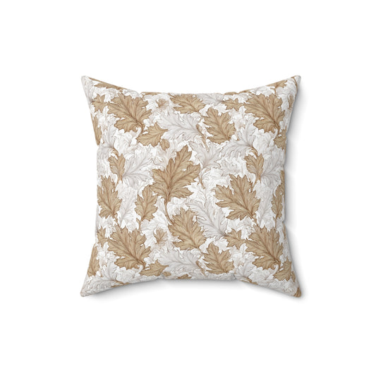 Golden Oak Damask - Spun Polyester Square Pillow