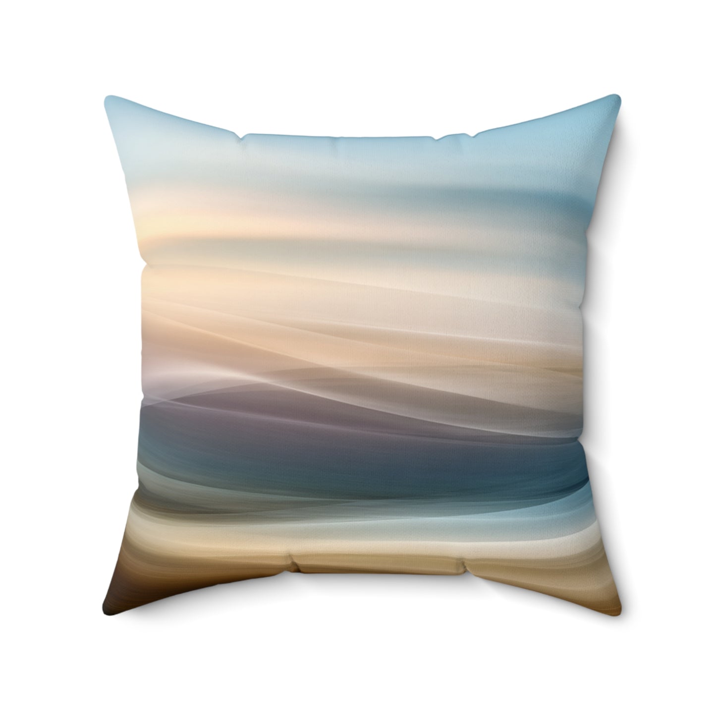 Coastal Sand Gradient - Faux Suede Square Pillow