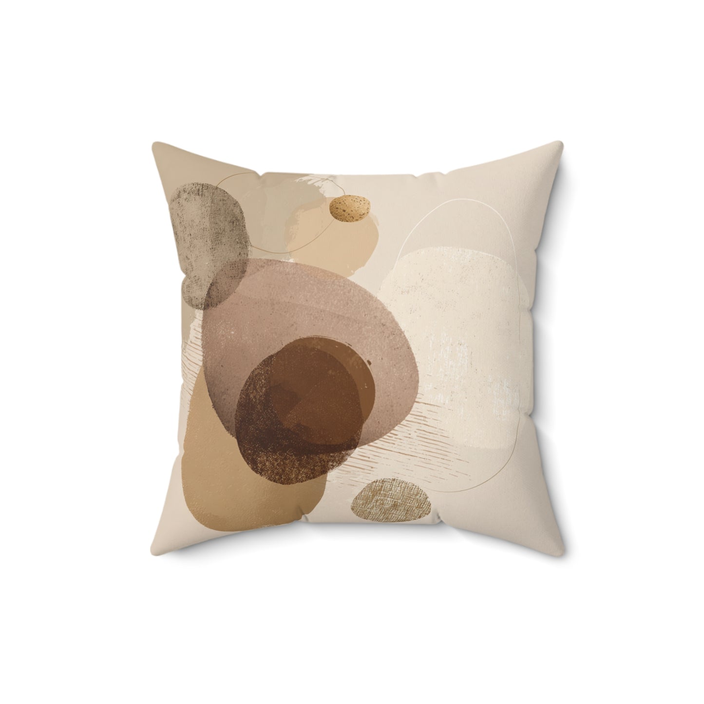 Clay Form Stacks - Faux Suede Square Pillow