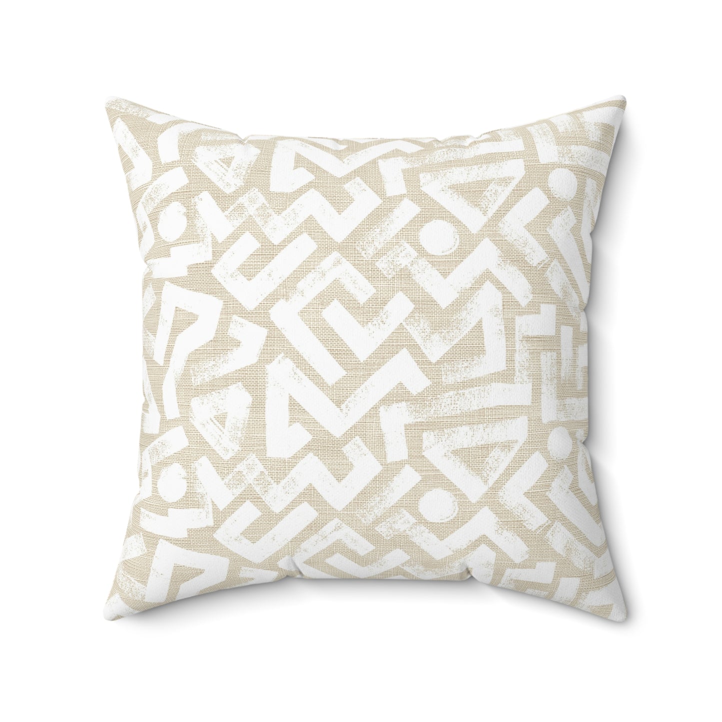 Pebble Maze Cream - Spun Polyester Square Pillow