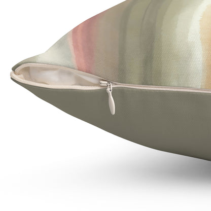 Sunset Waterfall Stripes - Spun Polyester Square Pillow