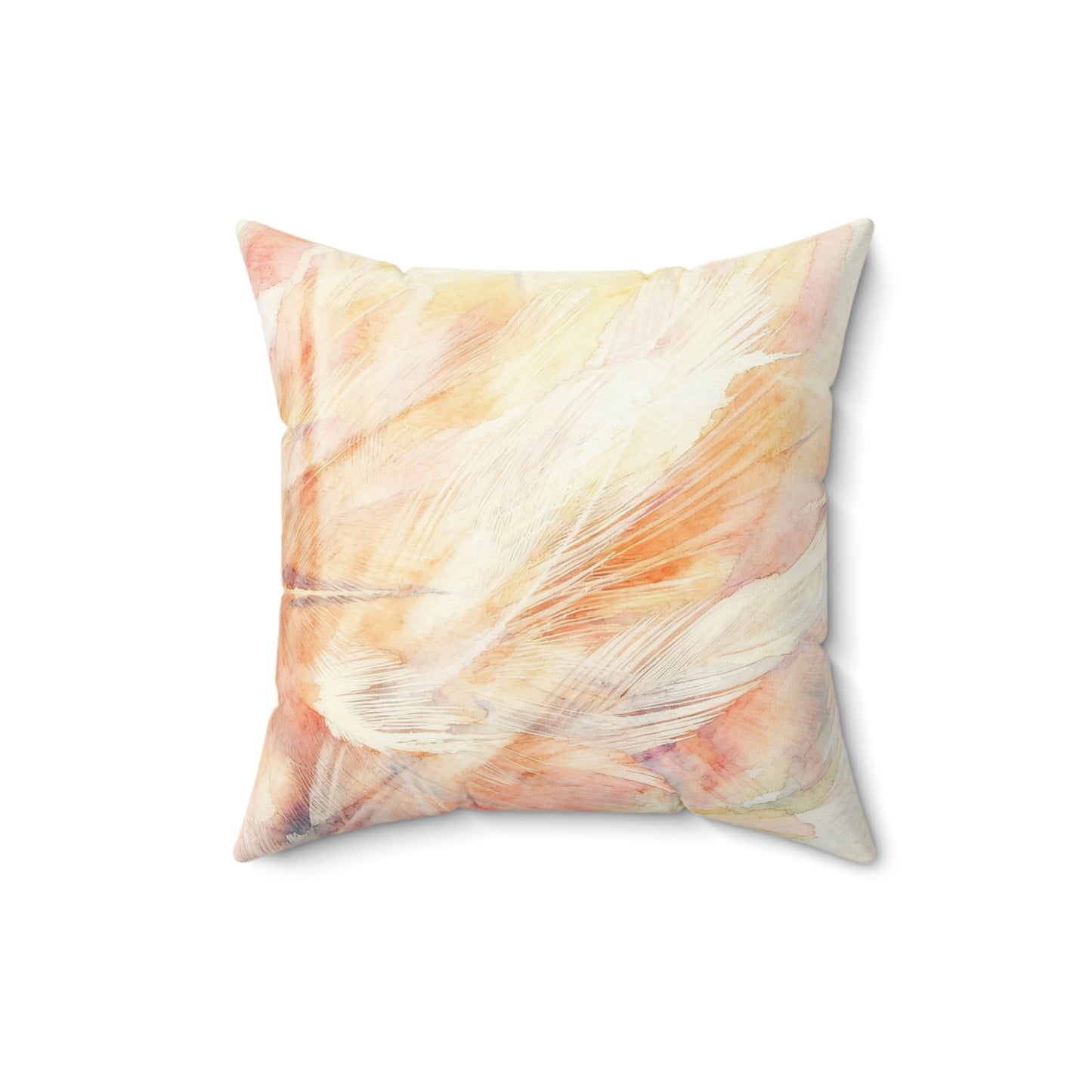 Cream Cloud Drift - Faux Suede Square Pillow