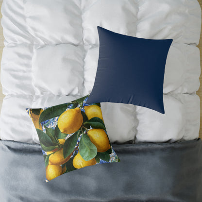 Lemon Grove Abundance - Square Poly Canvas Pillow