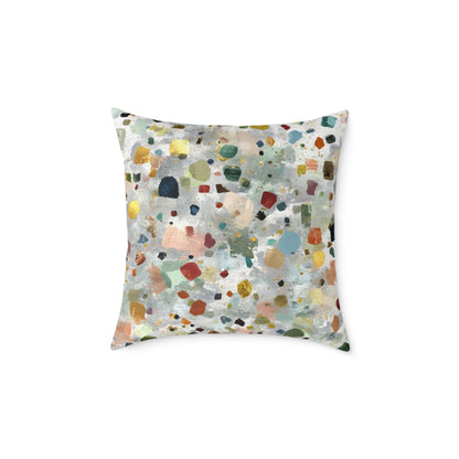 Color Speck Meadow - Square Poly Canvas Pillow