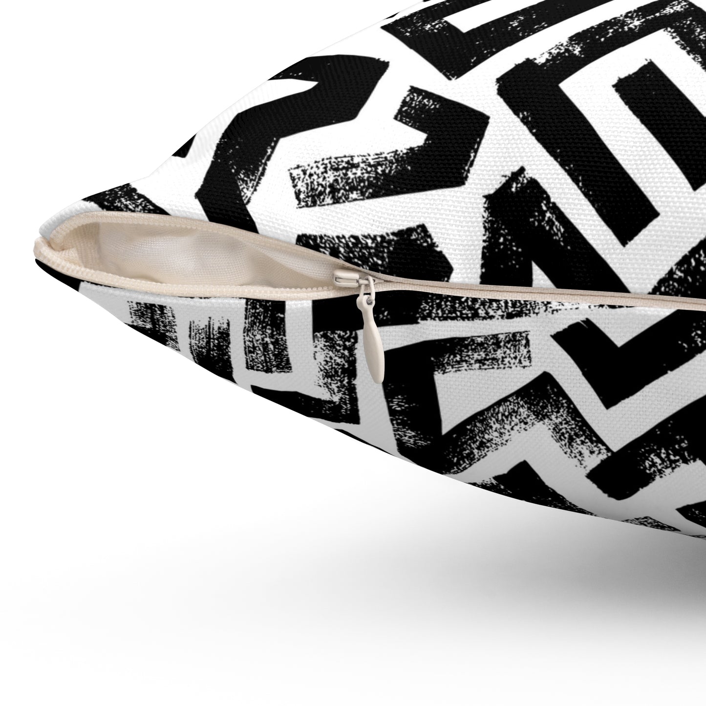 Pebble Maze Charcoal - Spun Polyester Square Pillow
