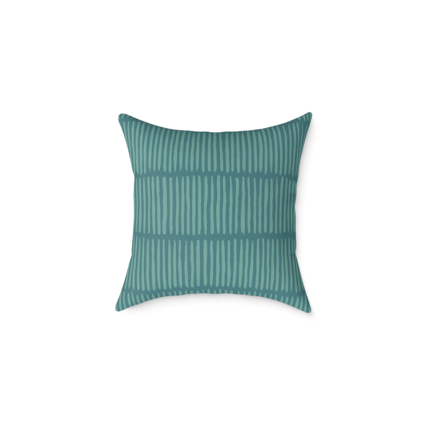Loom Lines - Ocean - Square Poly Canvas Pillow