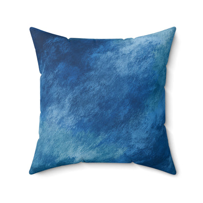 Indigo Water Drift - Spun Polyester Square Pillow