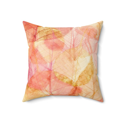 Peach Prism Reflections - Faux Suede Square Pillow