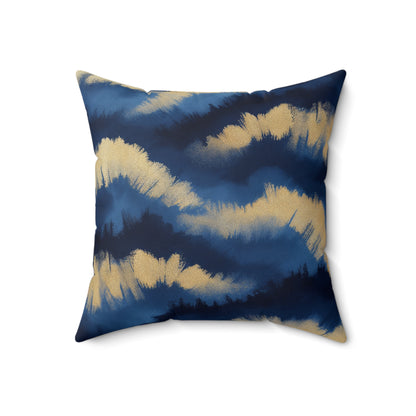 Midnight Tidal Fusion - Spun Polyester Square Pillow