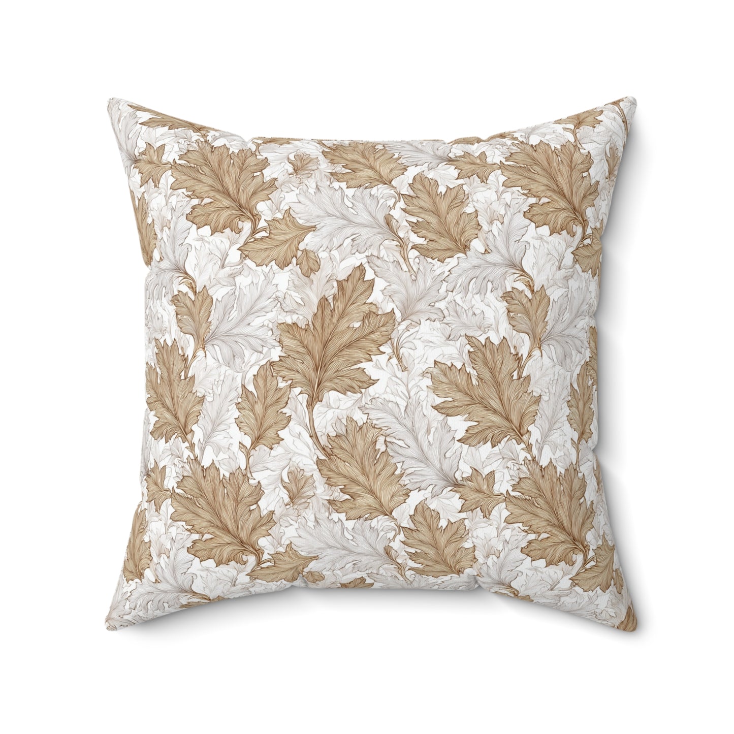 Golden Oak Damask - Spun Polyester Square Pillow