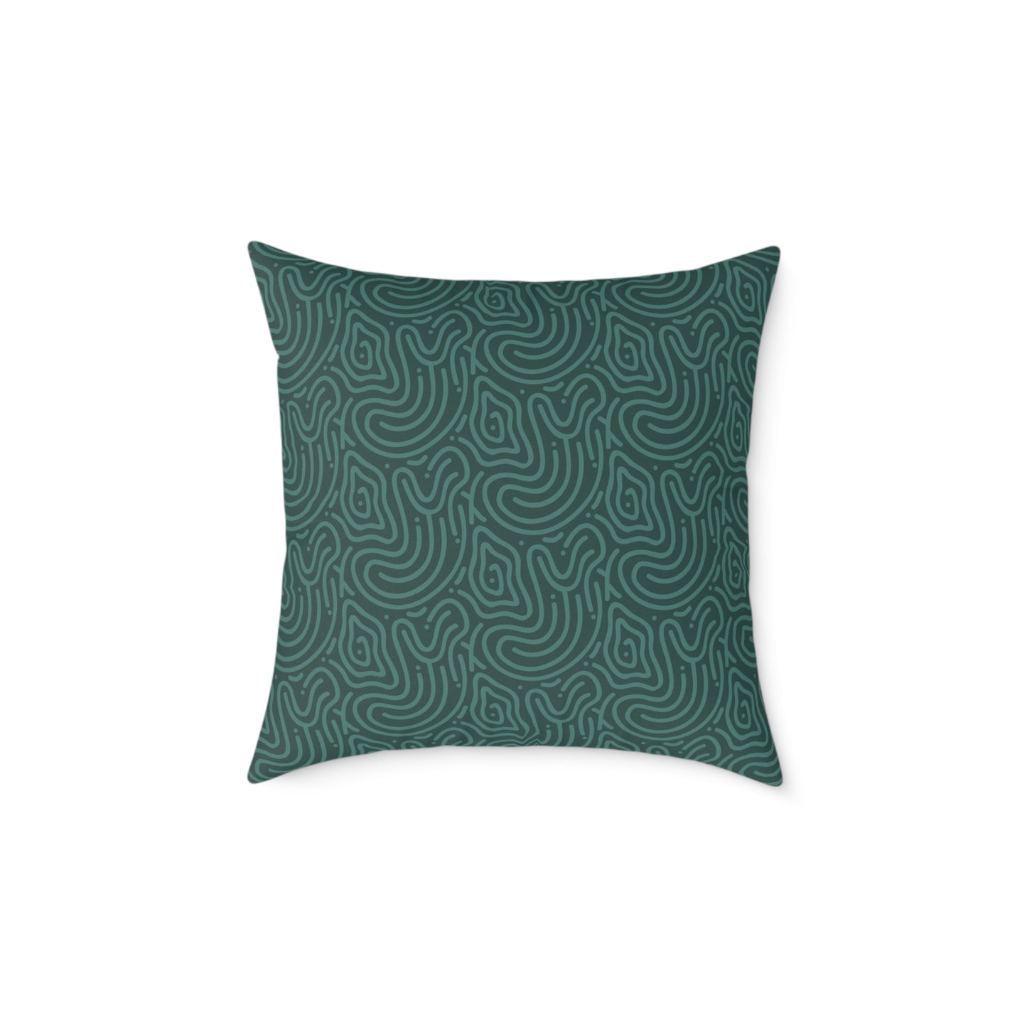 Deep Olive Texture - Square Poly Canvas Pillow
