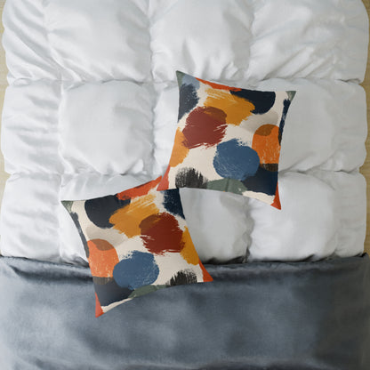 Rustic Painter’s Palette - Square Poly Canvas Pillow