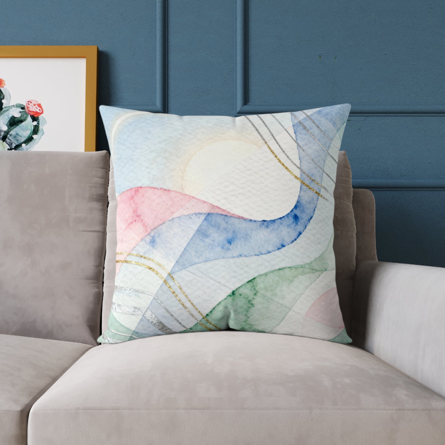 Aurora Softwave - Square Poly Canvas Pillow