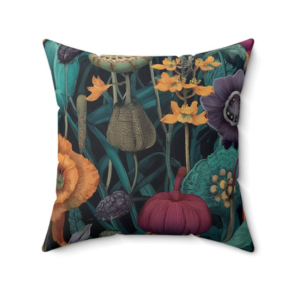 Heritage Flora - Faux Suede Square Pillow