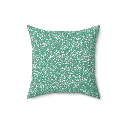 Mint Noise Drift - Faux Suede Square Pillow