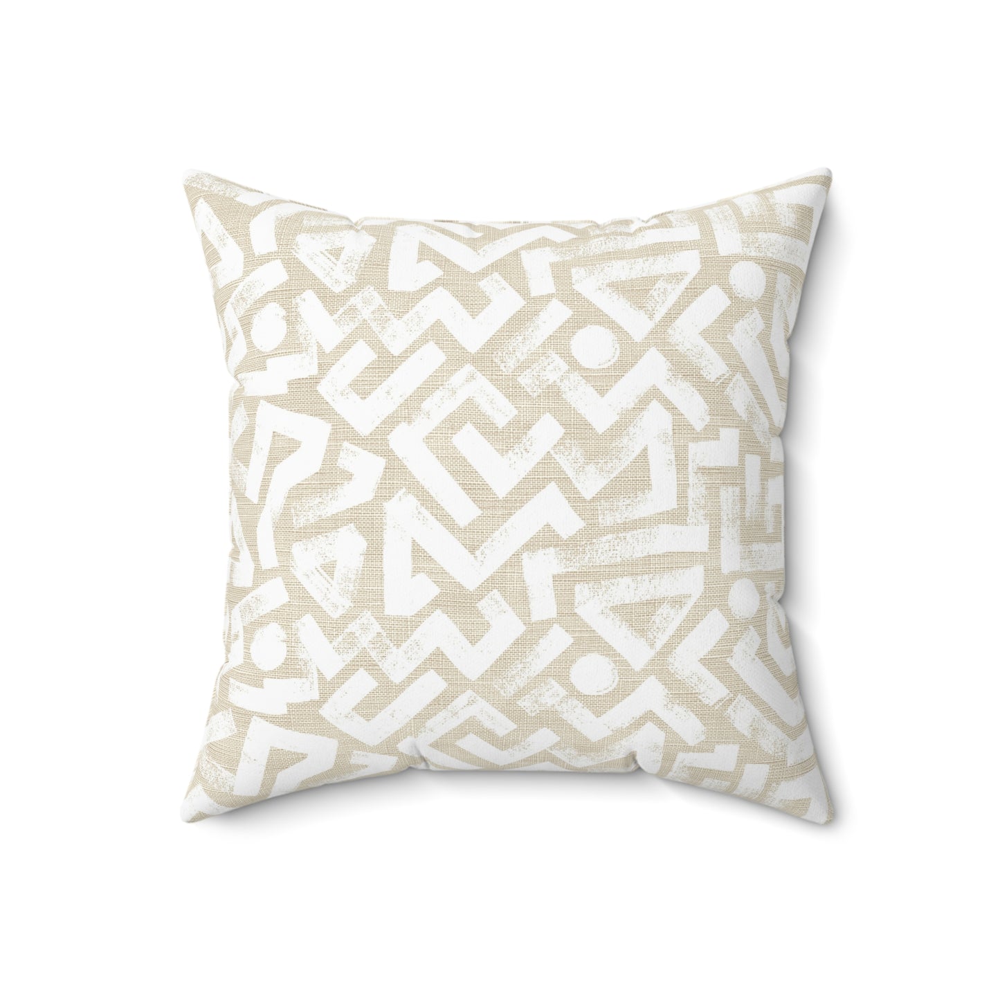Pebble Maze Cream - Spun Polyester Square Pillow
