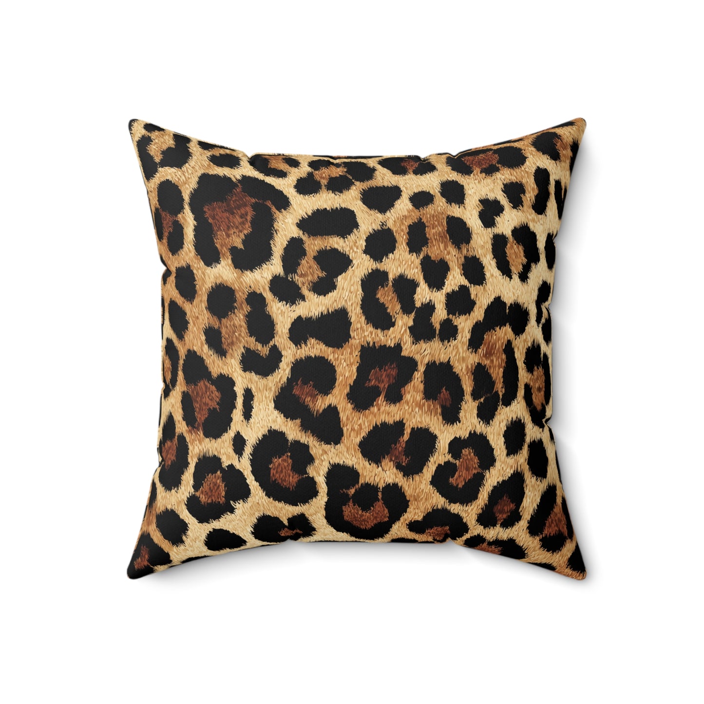 Classic Leopard Spot - Faux Suede Square Pillow