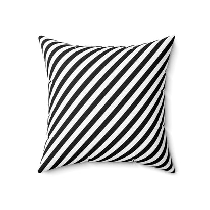 Sharp Angle Stripe - Spun Polyester Square Pillow