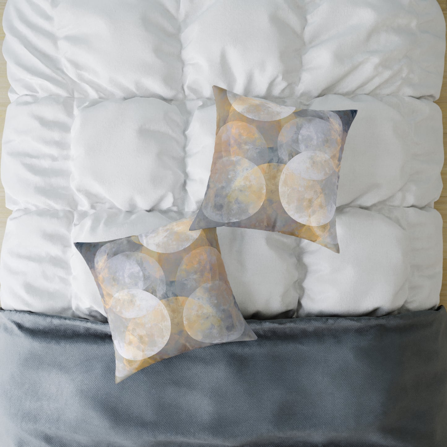 Celestial Orb Scatter - Square Poly Canvas Pillow