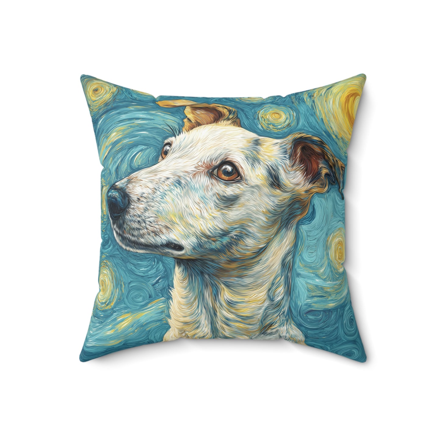 Celestial Whippet - Spun Polyester Square Pillow
